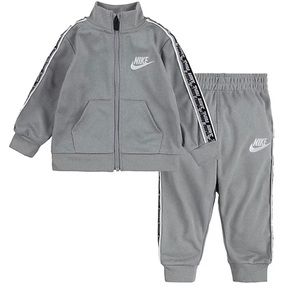NWT Nike Size 2T 2-Piece 2-Color Taping Tricot Jogger Set in Grey